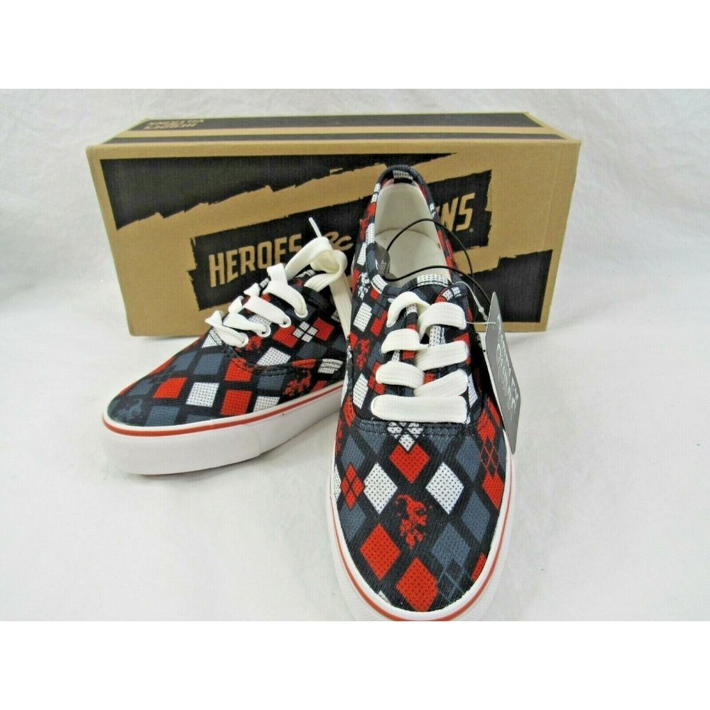 DC Comics Lopro Shoes Harley Quinn Batman Sneakers Women Size 6.5 Mens 5 NIB